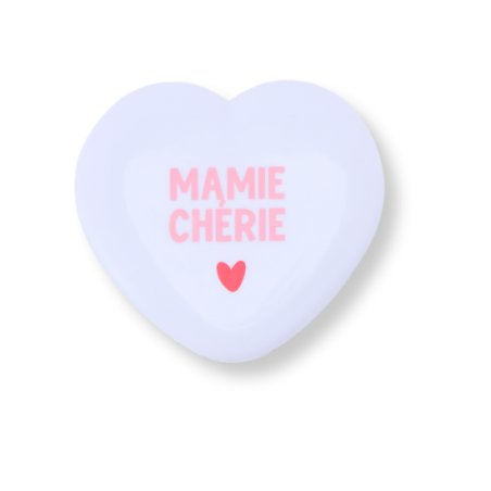 Miroir de poche blanc | Mamie chérie - Atelier wagram