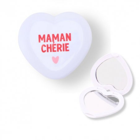 Miroir de poche blanc | Mamie chérie - Atelier wagram