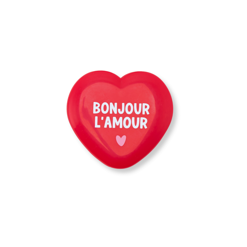 Miroir de poche rose | Bonjour l'amour