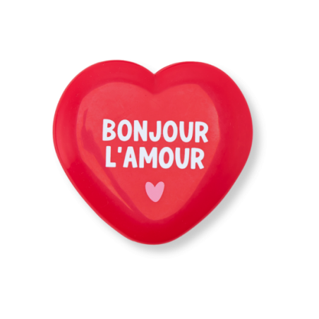 Miroir de poche rose | Bonjour l'amour