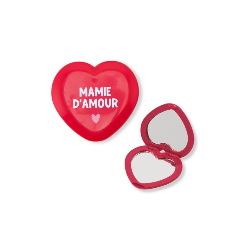 Miroir de poche rouge | Mamie d'amour