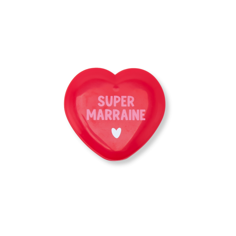 Miroir de poche rouge | Super marraine