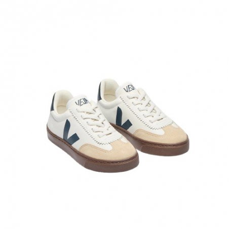 Basket junior Volley leather | White nautico bark - Veja