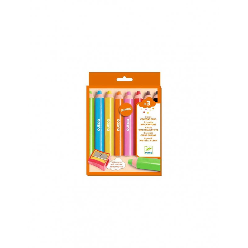 8 gros crayons gras