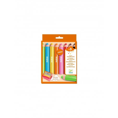 8 gros crayons gras - Djeco