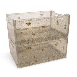 Lot de 2 caisses pailletées | Sparkling Blue - Konges Slojd