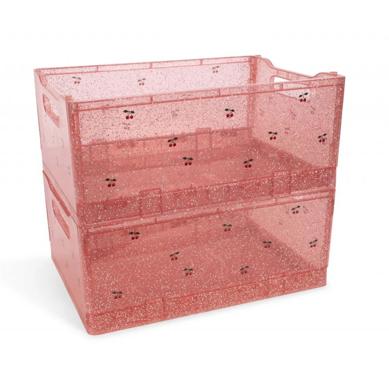 Lot de 2 caisses pailletées | Sparkling Blush