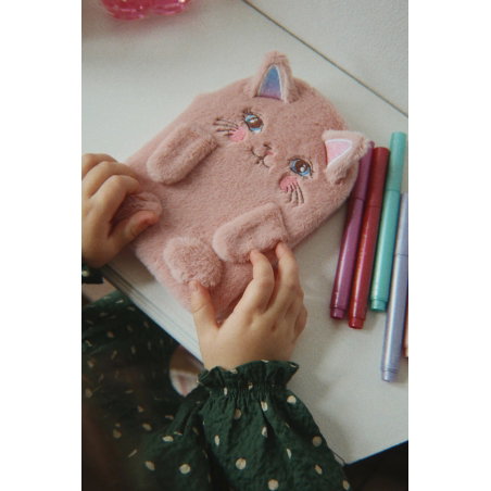 Carnet de notes en peluche | Rosa Pink - Konges Slojd