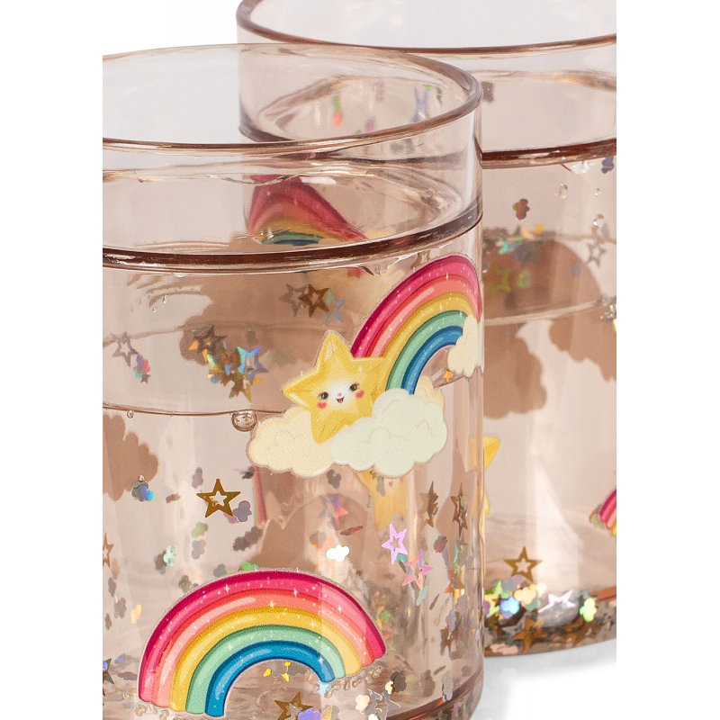 Lot de 2 verres à paillettes | Rainbow Stars