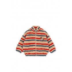 Veste Jody Teddy | Tangerine Stripe - Konges Slojd
