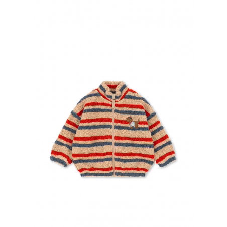 Veste Jody Teddy | Tangerine Stripe - Konges Slojd