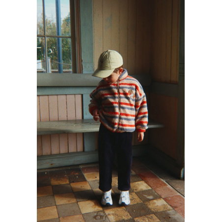 Veste Jody Teddy | Tangerine Stripe - Konges Slojd