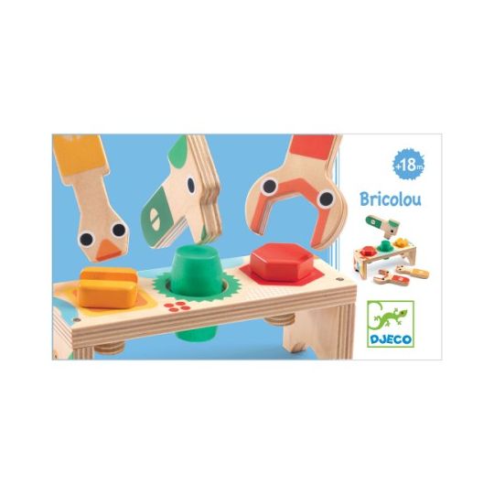 Goki Mon Premier Établi En Bois – 57 Pièces Pour Petits Bricoleurs Dès 3 Ans