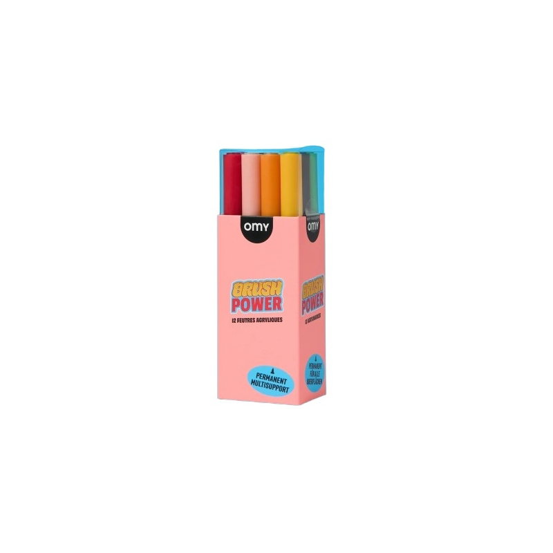 Boite 12 feutres acryliques