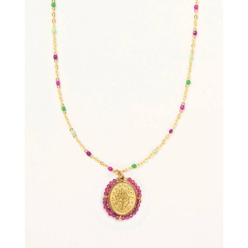 Collier chaîne perlée | Cassis Basilic