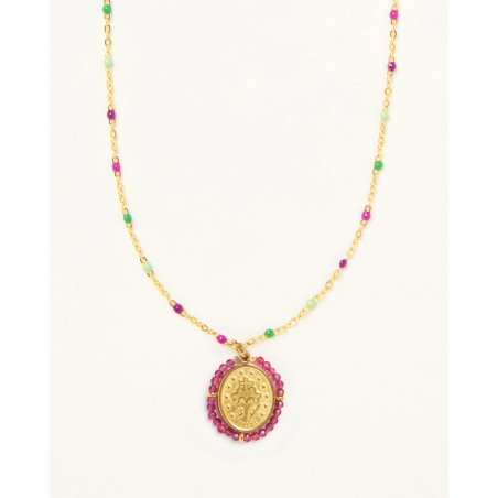 Collier chaîne perlée | Cassis Basilic - Palas