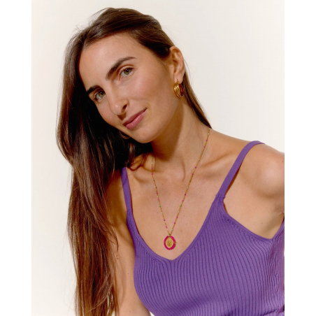 Collier chaîne perlée | Cassis Basilic - Palas