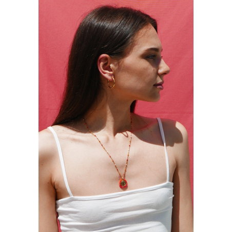 Collier chaîne perlée | Vanille Fraise - Palas