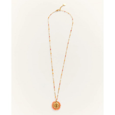 Collier chaîne perlée | Vanille Fraise - Palas