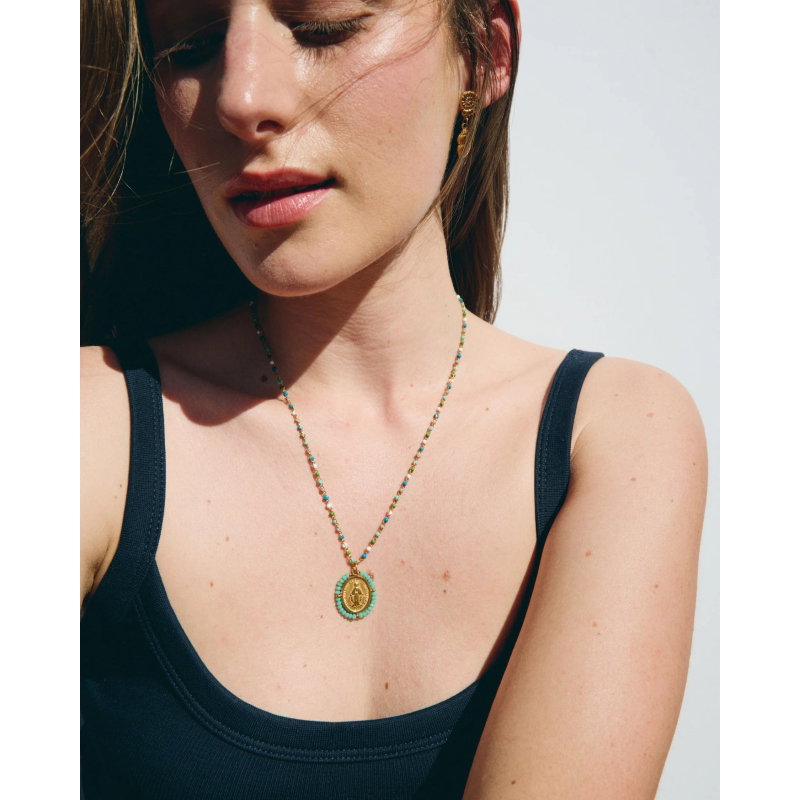 Collier chaîne perlée | Diabolo Menthe