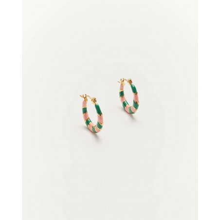 Boucles d'oreilles Twiggy | Vertes et roses - Palas