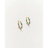 Boucles d'oreilles Twiggy | Vertes et roses