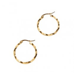 Boucles d'oreilles créoles torsadées | Henriette