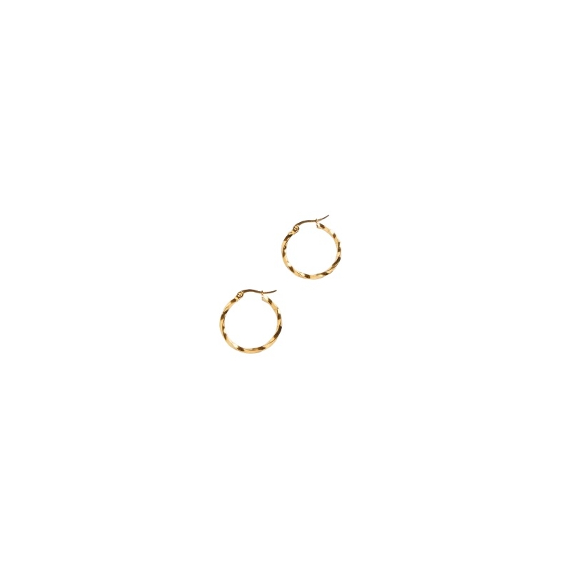 Boucles d'oreilles créoles torsadées | Henriette