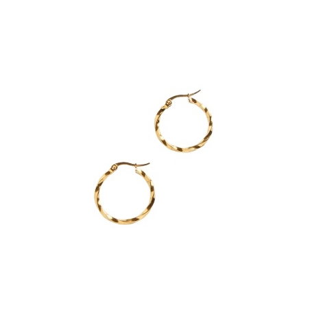 Boucles d'oreilles créoles torsadées | Henriette