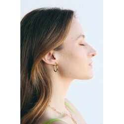 Boucles d'oreilles créoles torsadées | Henriette