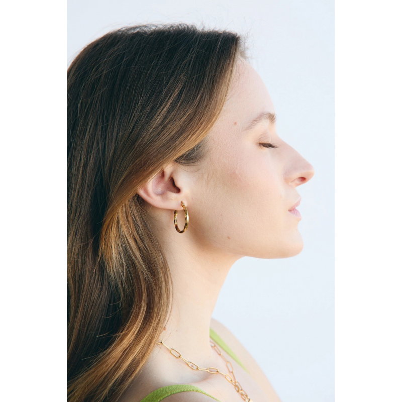 Boucles d'oreilles créoles torsadées | Henriette
