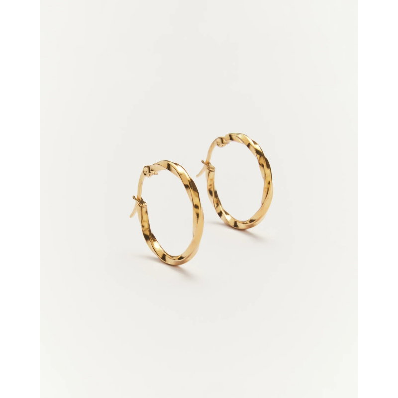 Boucles d'oreilles créoles torsadées | Henriette