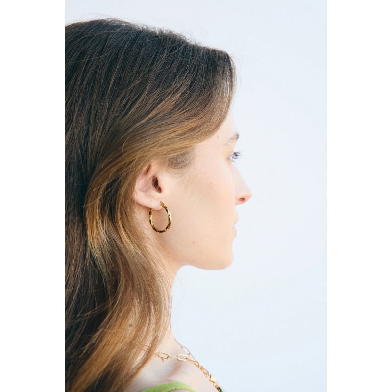 Boucles d'oreilles créoles torsadées | Henriette