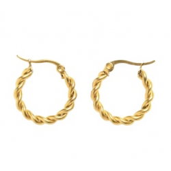 Boucles d'oreilles créoles torsadées | Georgette