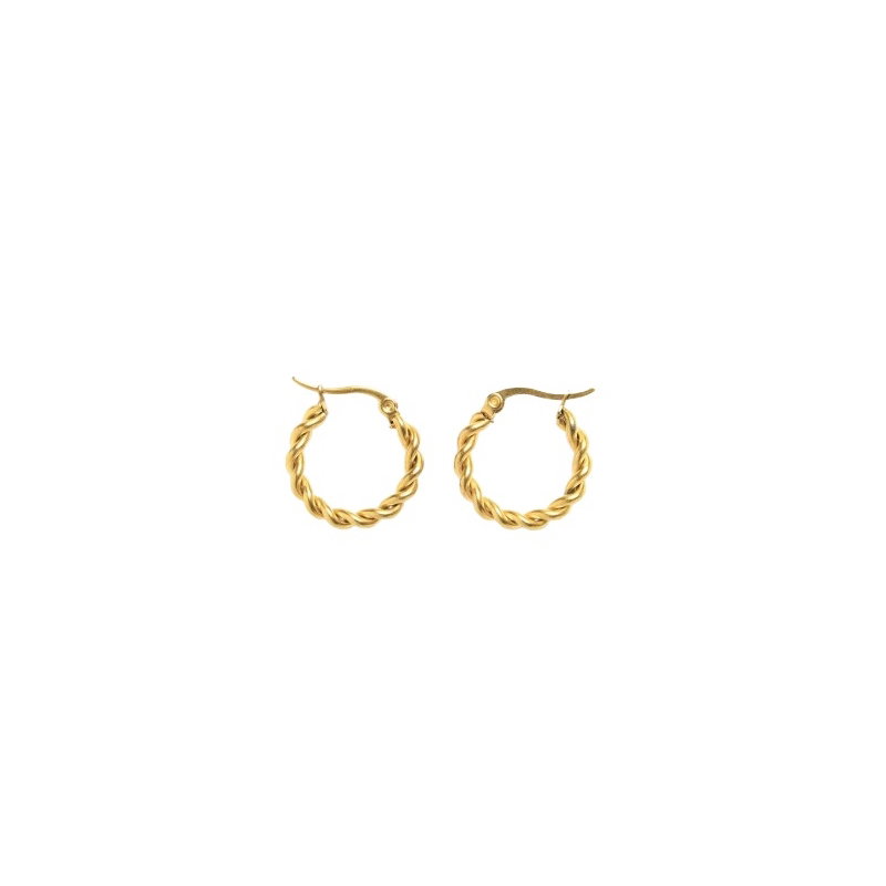 Boucles d'oreilles créoles torsadées | Georgette