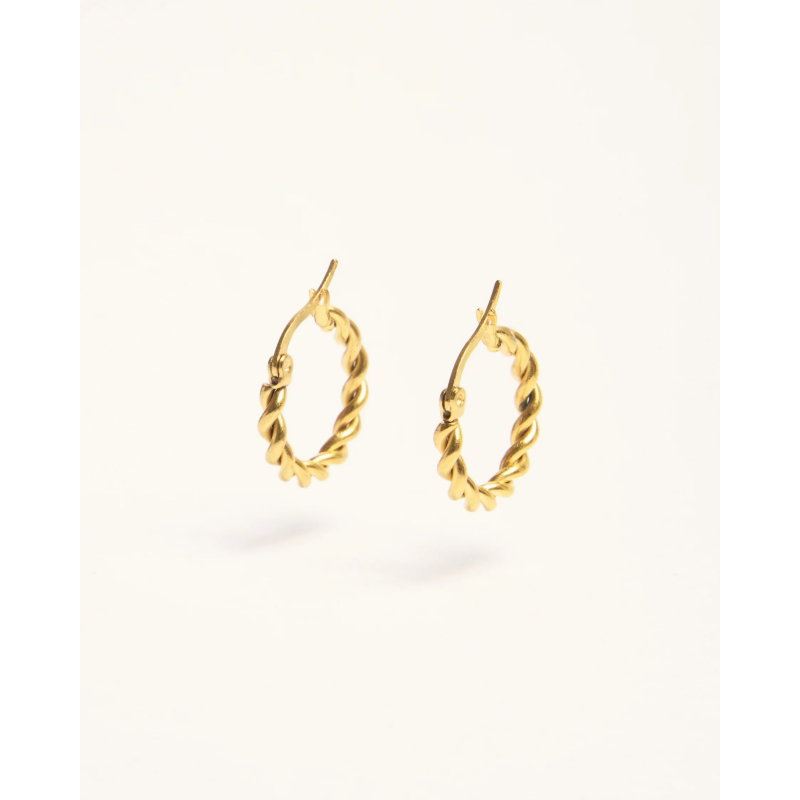 Boucles d'oreilles créoles torsadées | Georgette