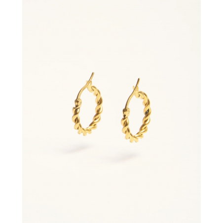 Boucles d'oreilles créoles torsadées | Georgette - Palas