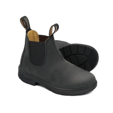 Chelsea Boots Enfant | Rustic Black - Blundstone