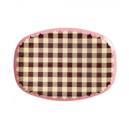 Grande assiette rectangulaire | Check Me Out - Rice