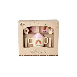 Set vaisselle bébé | Pink ABC - Rice