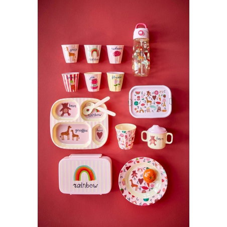Set vaisselle bébé | Pink ABC - Rice