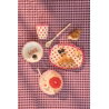 Petite assiette rectangulaire | Coeurs rouges