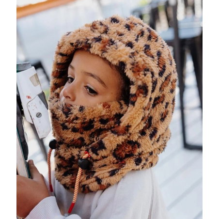 Cagoule enfant Warmy | Léopard - Hello Hossy