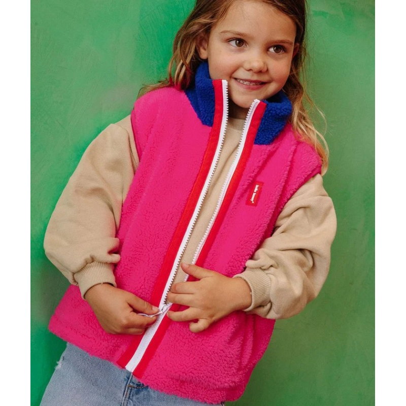 Veste Polaire sans manches enfant | Fushsia