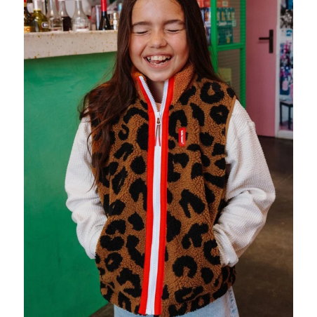 Veste Polaire sans manches enfant | Léopard - Hello Hossy