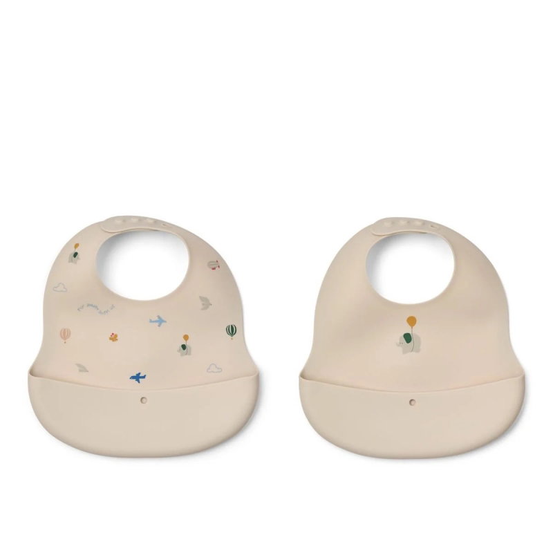 Lot de 2 bavoirs silicone | Flying