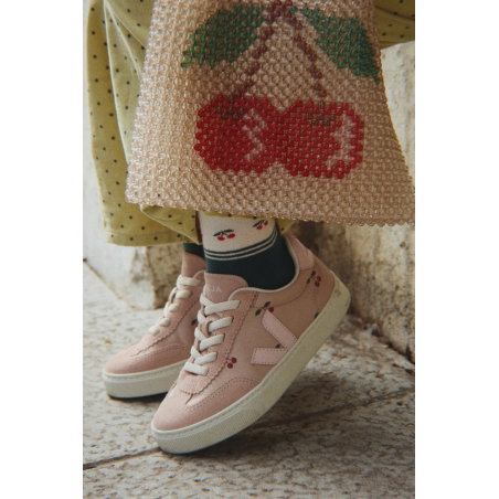 Basket enfant Volley leather | Cherry petale - Veja