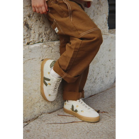 Basket enfant Volley leather | Lemon Argile - Veja