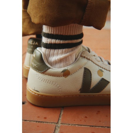Basket enfant Volley leather | Lemon Argile - Veja