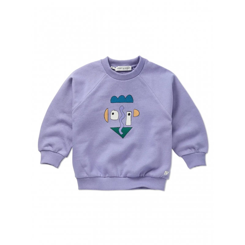 Sweatshirt Raglan | Self portrait violet